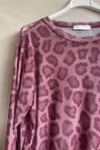 Bobby Mesh Layering Top Leopard Deep Rose